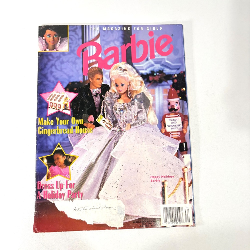 Vintage Barbie Magazine Holiday 1992 Happy Holidays Barbie 90s Collectible